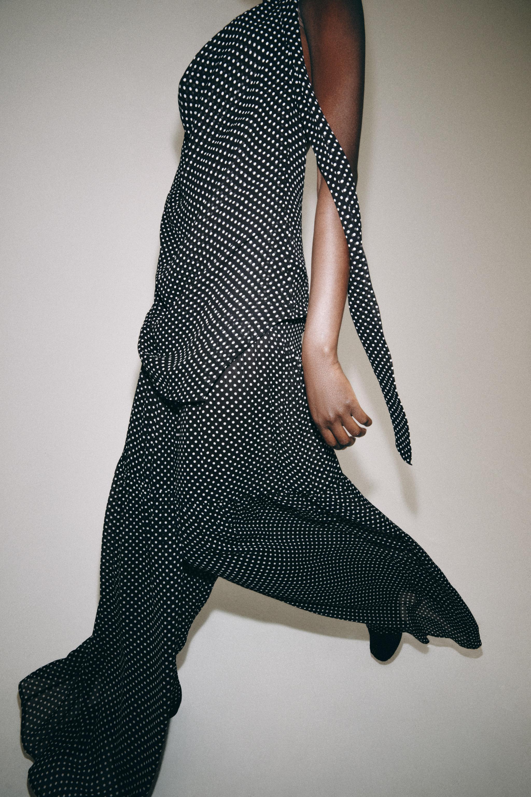 ZW COLLECTION PLEATED POLKA DOT PANTS